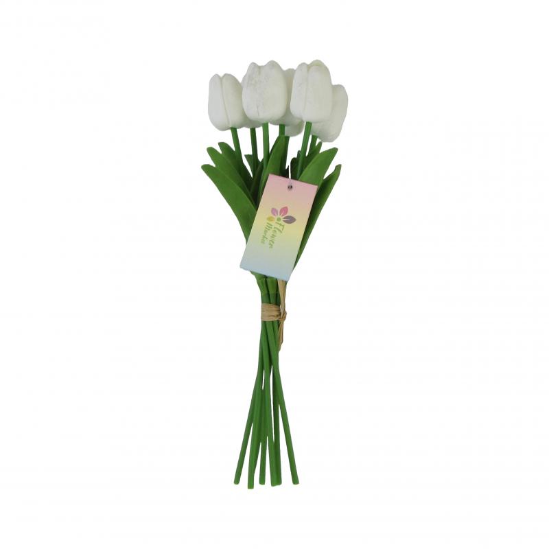 Bukiet tulipanów 7szt. 33cm kolor biały